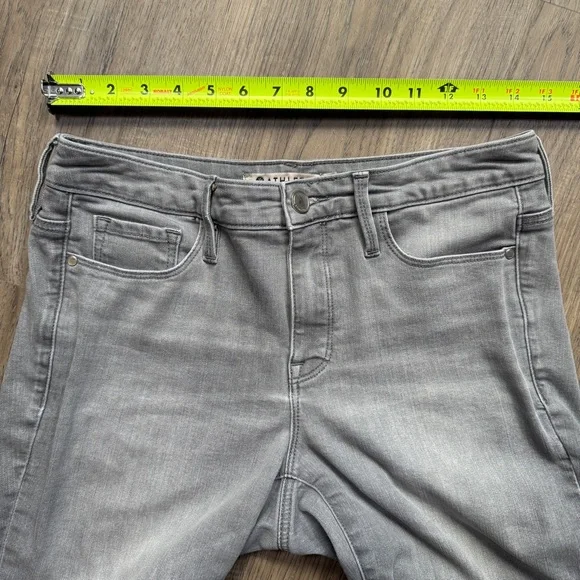 Athleta Light Gray Women's Skinny Jeans - Sculptek - Size 6 Tall - Picture 6 of 14